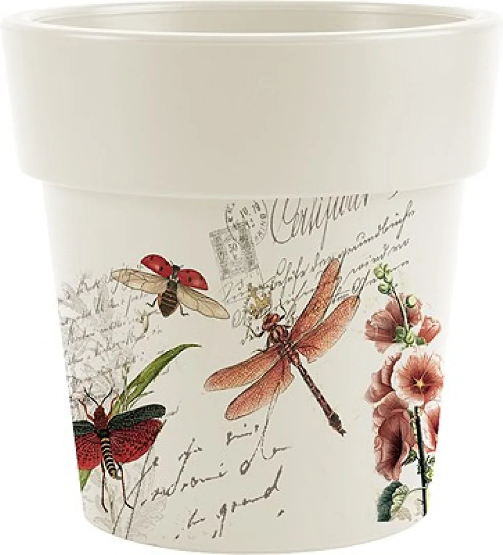 Maceta Melisa Redonda Iml Floral con Aro Ø 15 cm