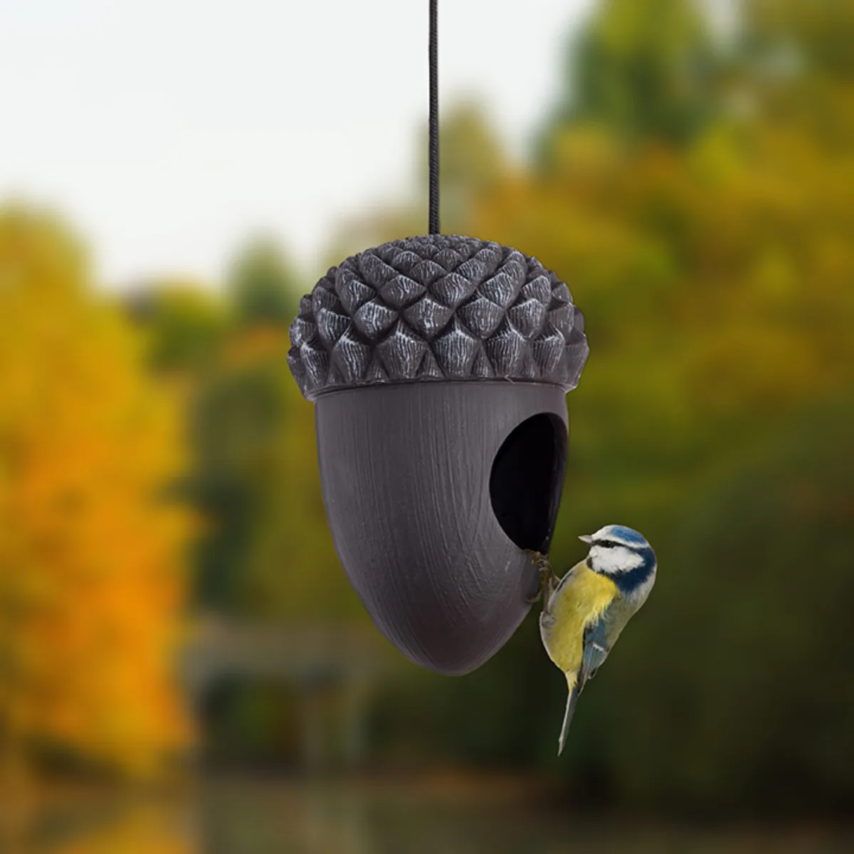 Comedero para Pajaros Forma Bellota PVC — foto 2