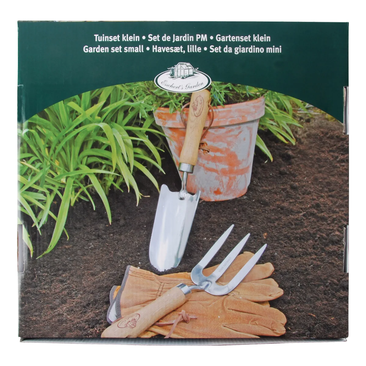 Kit Jardin Guantes Cuero y Herramientas Jardin Acero Inox — foto 7