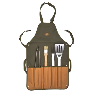 Juego de Herramientas para Barbacoa + Delantal