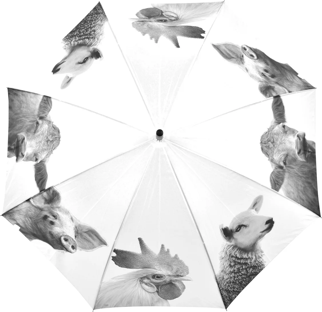 Paraguas Animales de Granja Blanco y Negro — foto 2