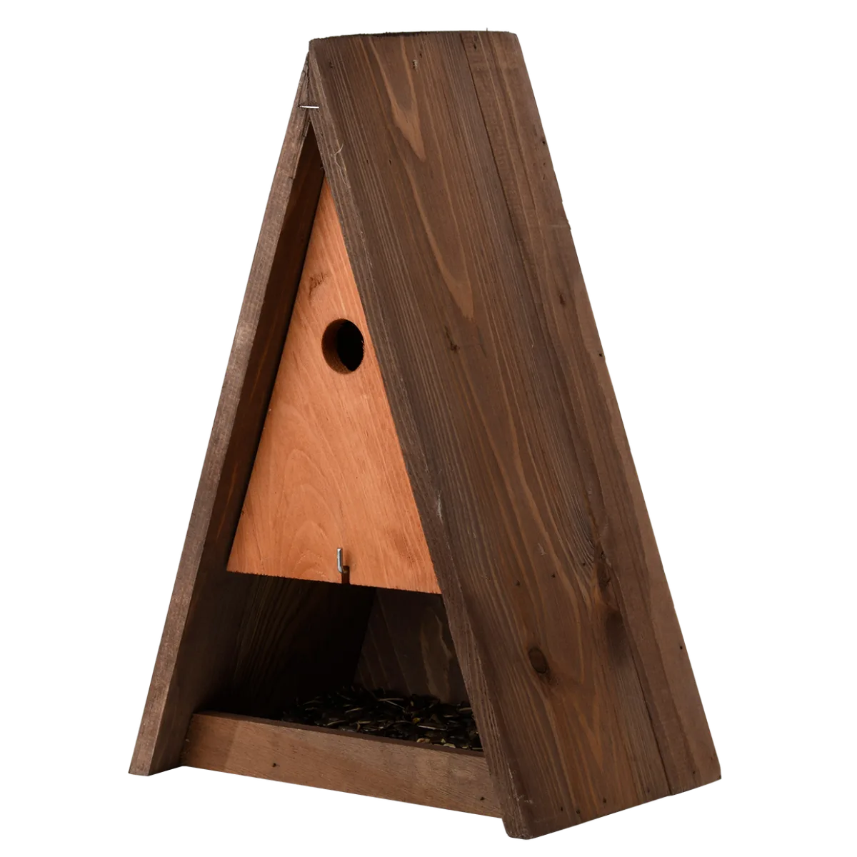 Casita Triangular para Pajaros con Comedero — foto principal
