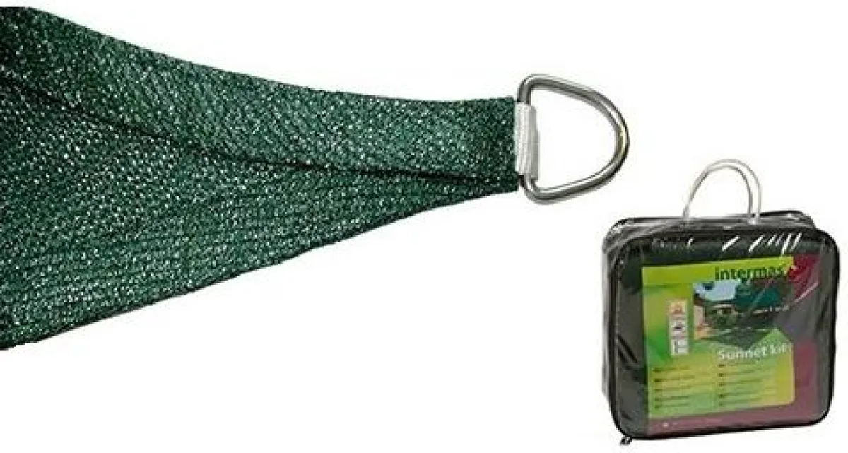 Kit SunNet Malla Sombreado Verde Cuadrada 3,6x3,6 m