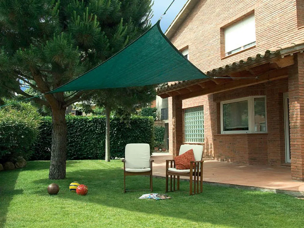 Kit SunNet Malla Sombreado Verde Cuadrada 3,6x3,6 m — foto 2
