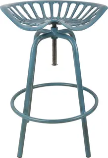 Taburete Diseño Tractor Azul Acero