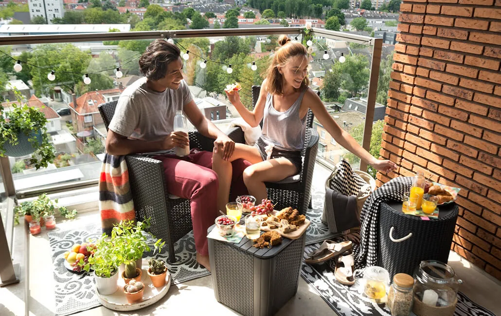 Conjunto terraza Iowa Balcony marron — foto 3