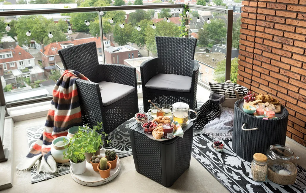 Conjunto terraza Iowa Balcony marron — foto 5