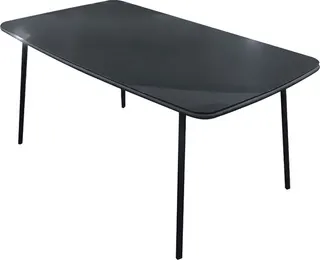 Mesa Jardin Acero/Cristal Dublin 160x90 cm