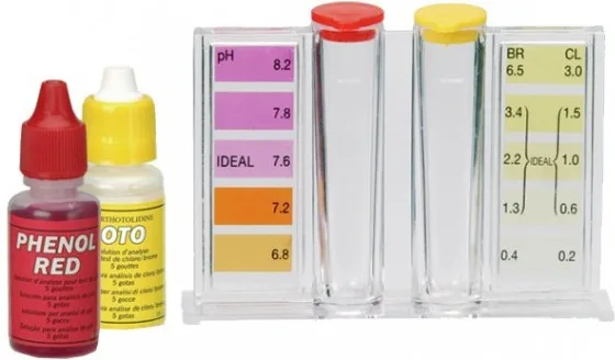 Kit Analisis Piscina Cloro/Bromo + PH (Oto/phenol)