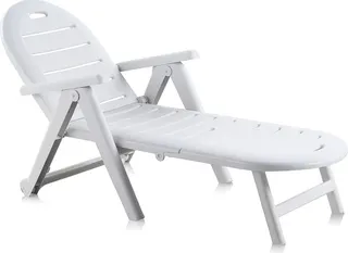 Tumbona Plegable Caiman Blanca 195x72xh43