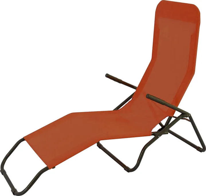 Tumbona Jardín Reclinable acero textil terracota — foto principal