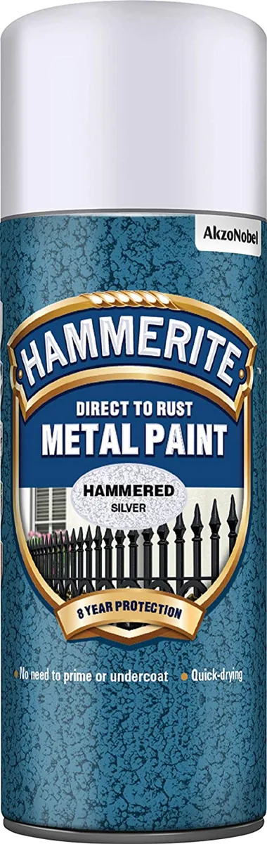 Esmalte Aerosol Hammerite Plata 400 ml