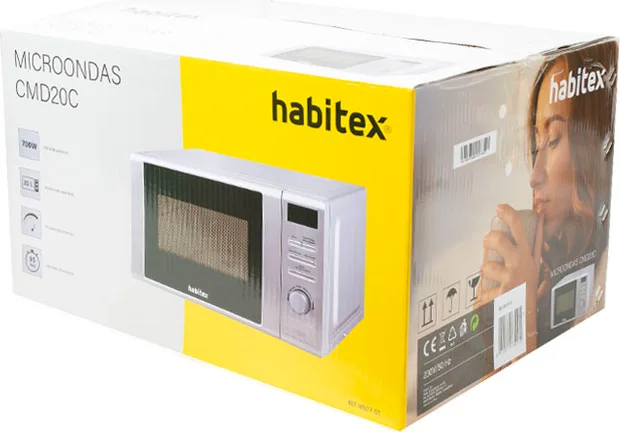 Microondas 20 L 700W Habitex Digital Cromado — foto 2