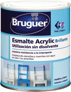 Esmalte Acrílico Brillante Blanco Permanente Bruguer 750ml