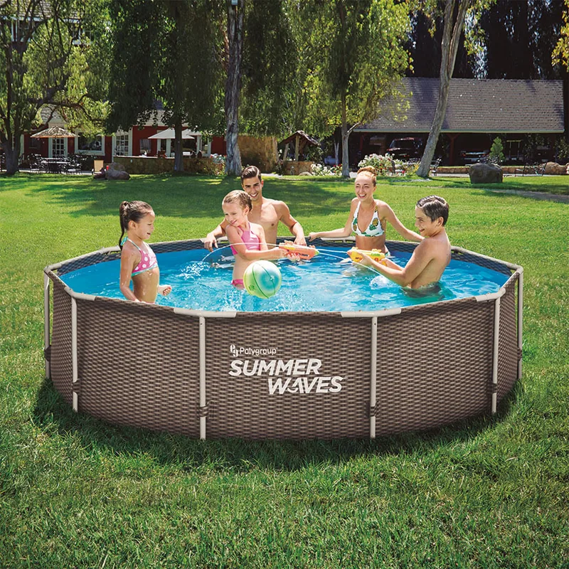 Piscina Desmontable Tubular Imitacion Ratan 305x76 cm con Depuradora — foto 4