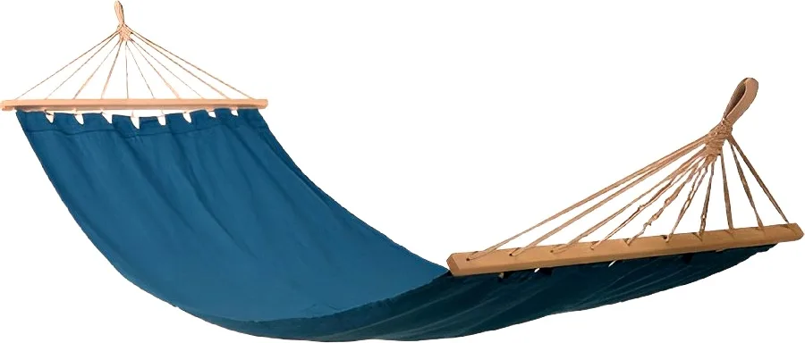 Hamaca Colgar Arbol Rayas 200x80 Azul — foto 2