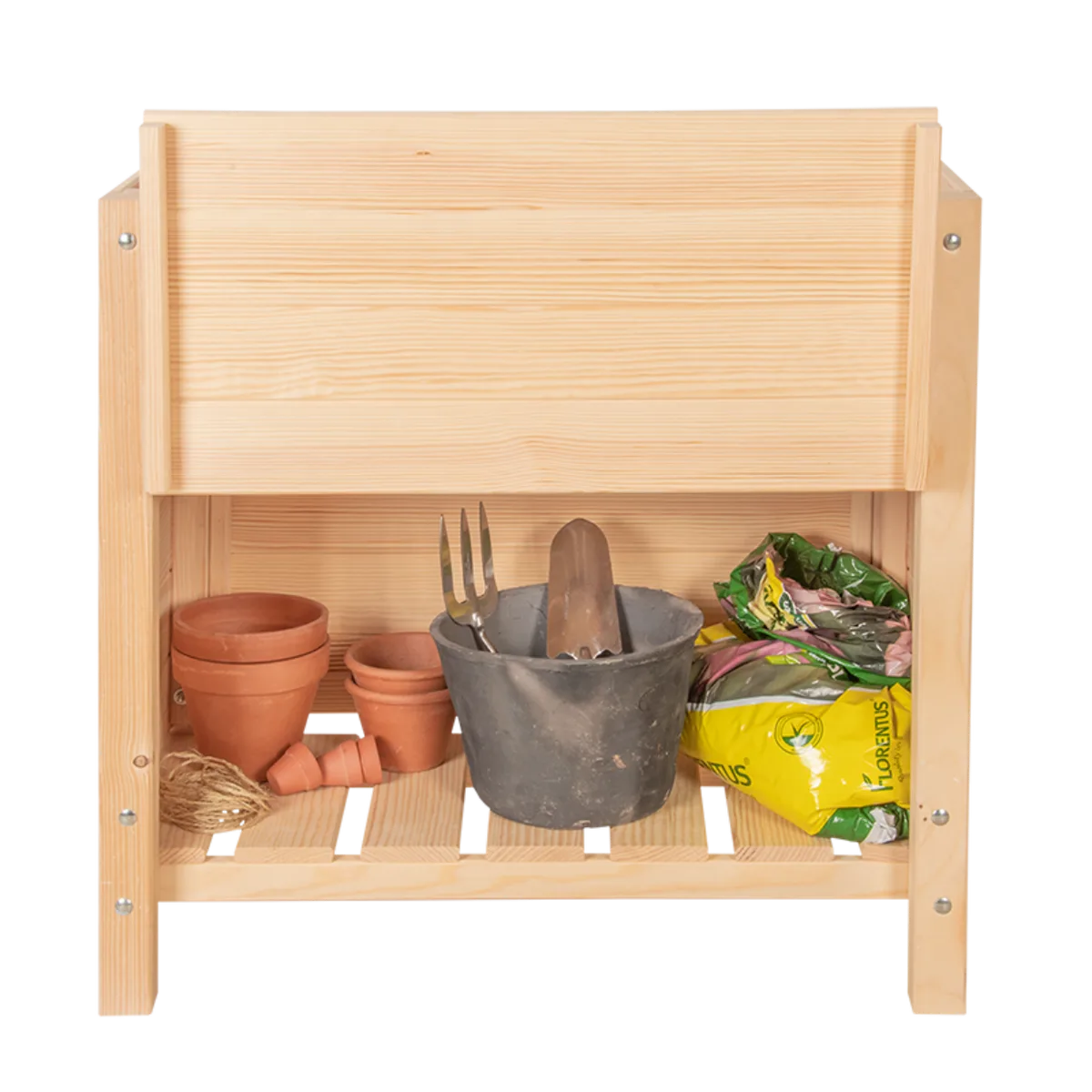 Mesa de Cultivo Elevada con Compartimento de Almacenamiento — foto 4