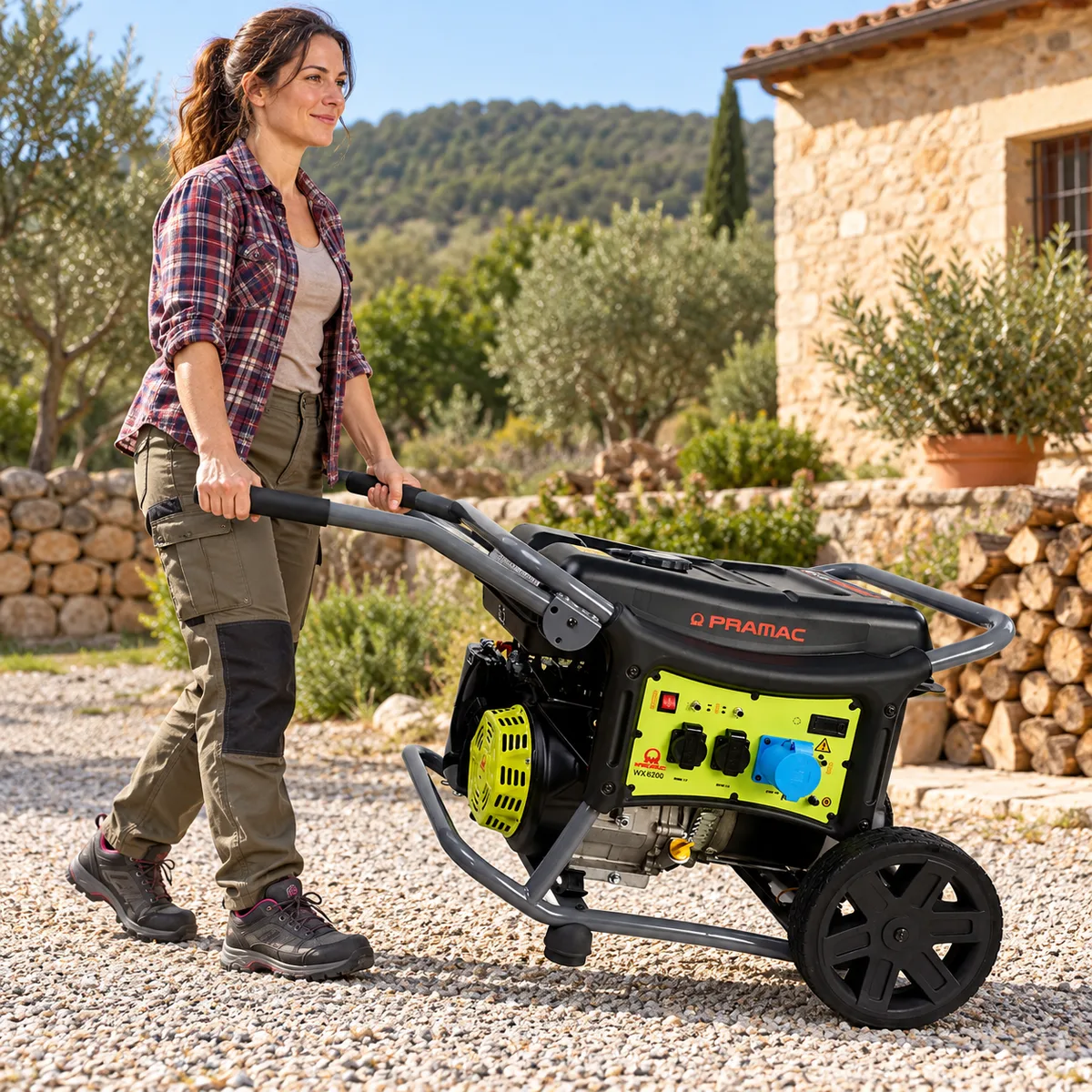 Generador de gasolina Pramac WX 6200 · 5.300 W · AVR · arranque manual — foto 5