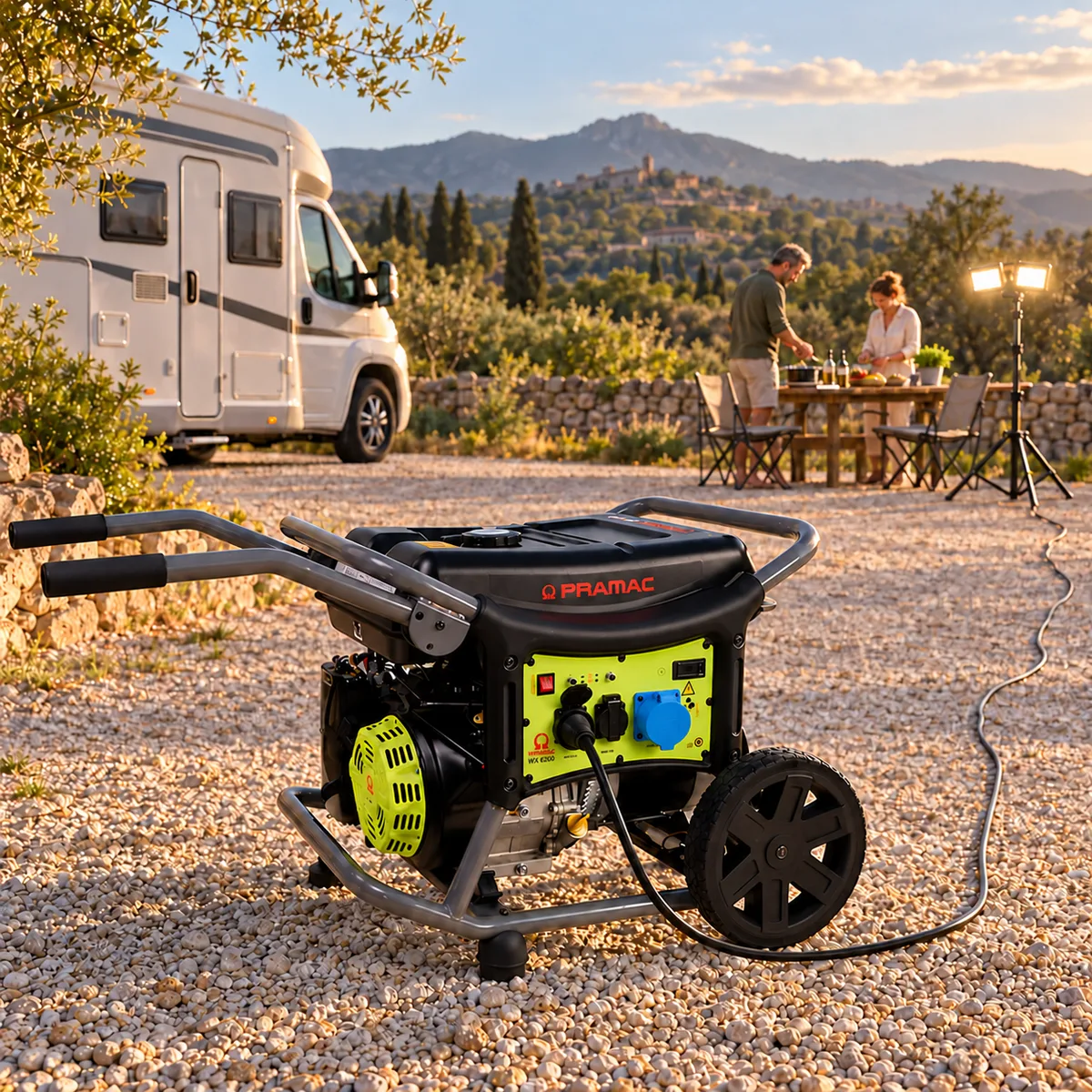 Generador de gasolina Pramac WX 6200 · 5.300 W · AVR · arranque manual — foto 4