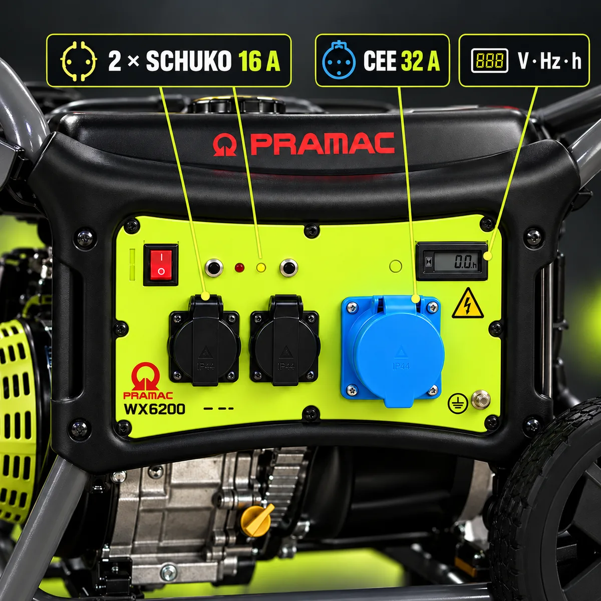 Generador de gasolina Pramac WX 6200 · 5.300 W · AVR · arranque manual — foto 6