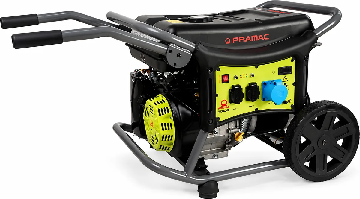 Generador de gasolina Pramac WX 6200 · 5.300 W · AVR · arranque manual — foto principal