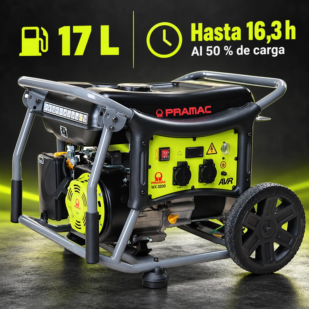 Generador de gasolina Pramac WX3200 · 2.450 W · arranque manual — foto 6