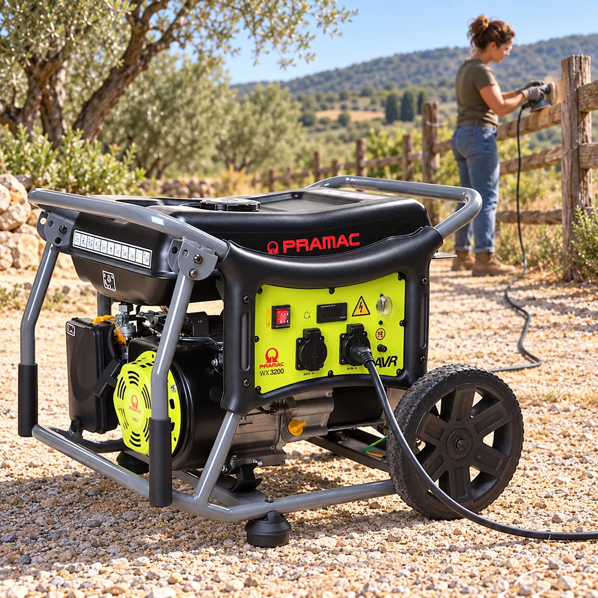 Generador de gasolina Pramac WX3200 · 2.450 W · arranque manual — foto 3