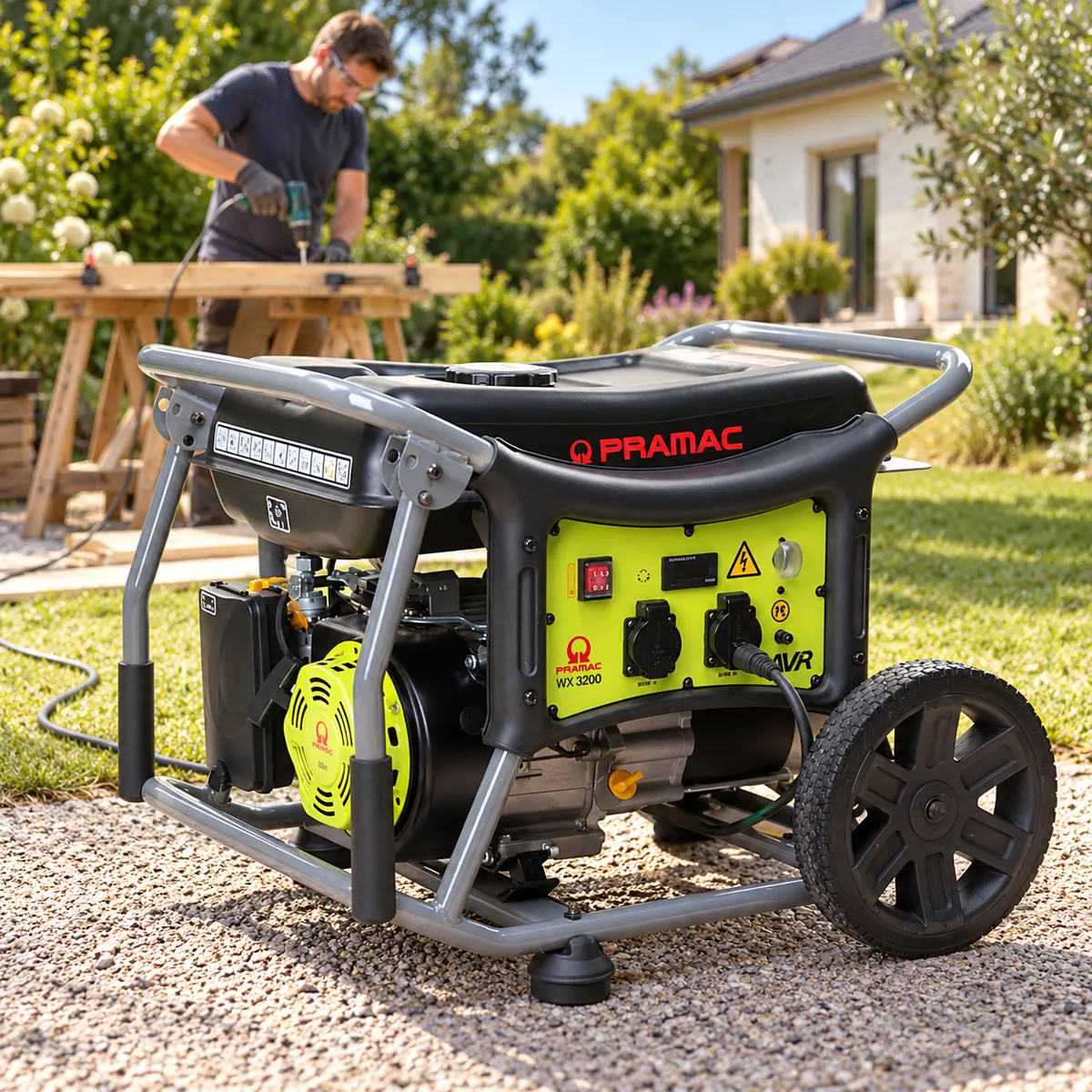 Generador de gasolina Pramac WX3200 · 2.450 W · arranque manual — foto 4