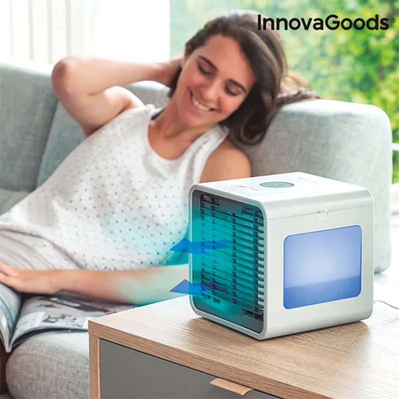 Mini climatizador evaporativo portatil INNOVAGOODS con Led FreezyQ
