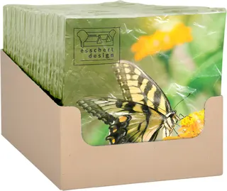 Servilletas de Papel Mariposas 33x33cm Fondo Verde
