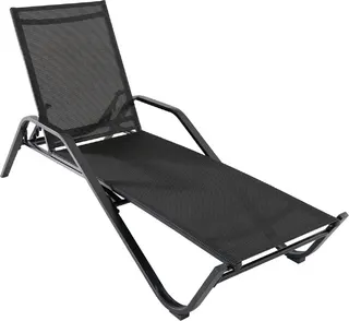 Tumbona jardin Aluminio negra 192x72xH60 CM