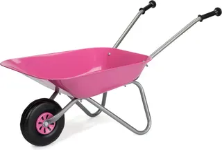 Carretilla Metalica de Jardin Juguete Rosa