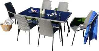 Mesa Ratan Sintetico Habana 150x90cm