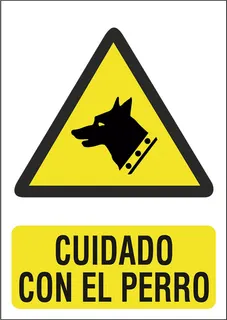 Señal "Cuidado con el perro" 210x297