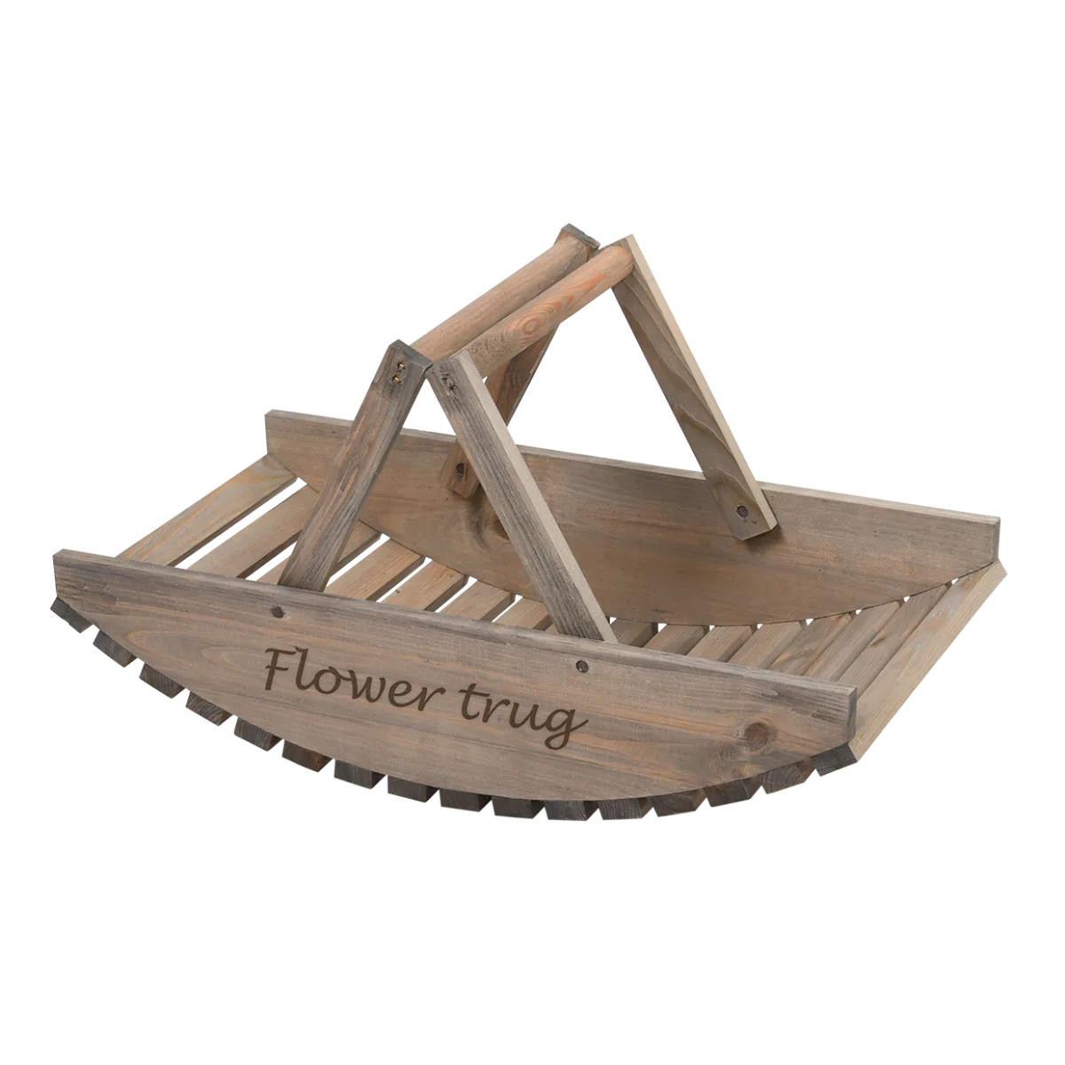 Cesta Madera Flores