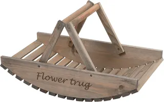 Cesta Madera Flores