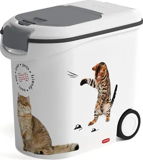 Contenedor para pienso gatos con ruedas 12kg 35 litros