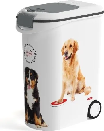 Contenedor para pienso perros con ruedas 12kg 35 litros