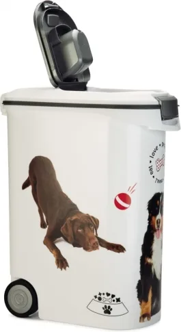 Contenedor para pienso perros con ruedas 20kg 54 litros — foto 3