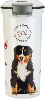 Contenedor para pienso perros con ruedas 20kg 54 litros