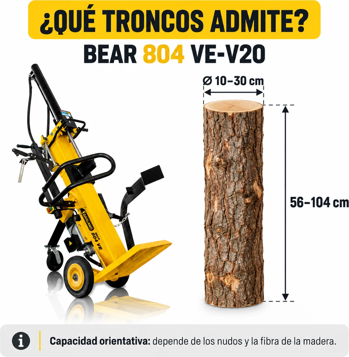 Parte troncos eléctrica Garland Bear 804 VE-V20 11 t con elevador — foto 4