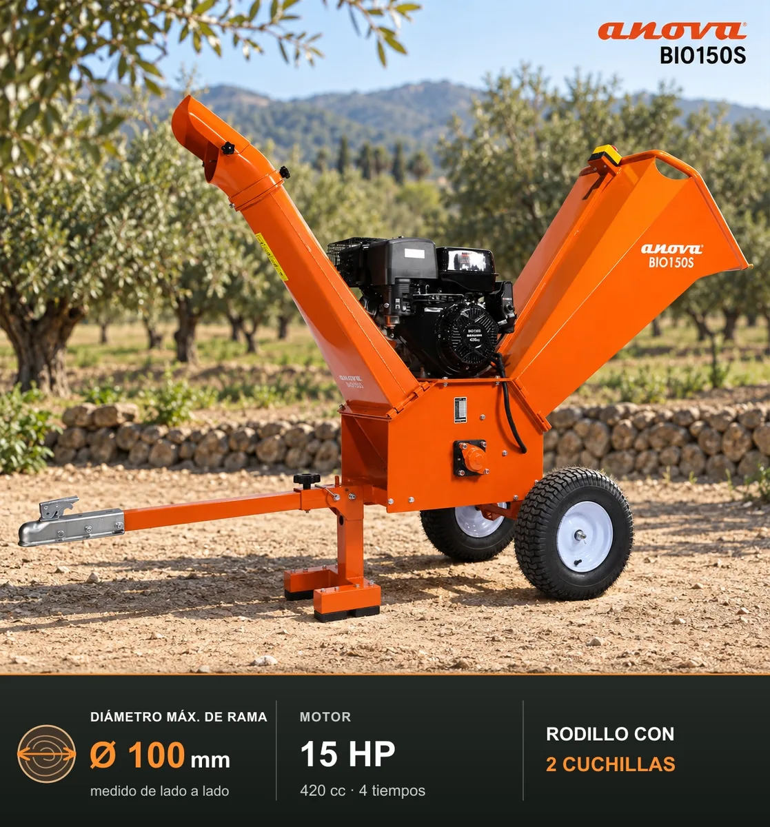 Biotrituradora Gasolina Anova Bio150S — foto 2