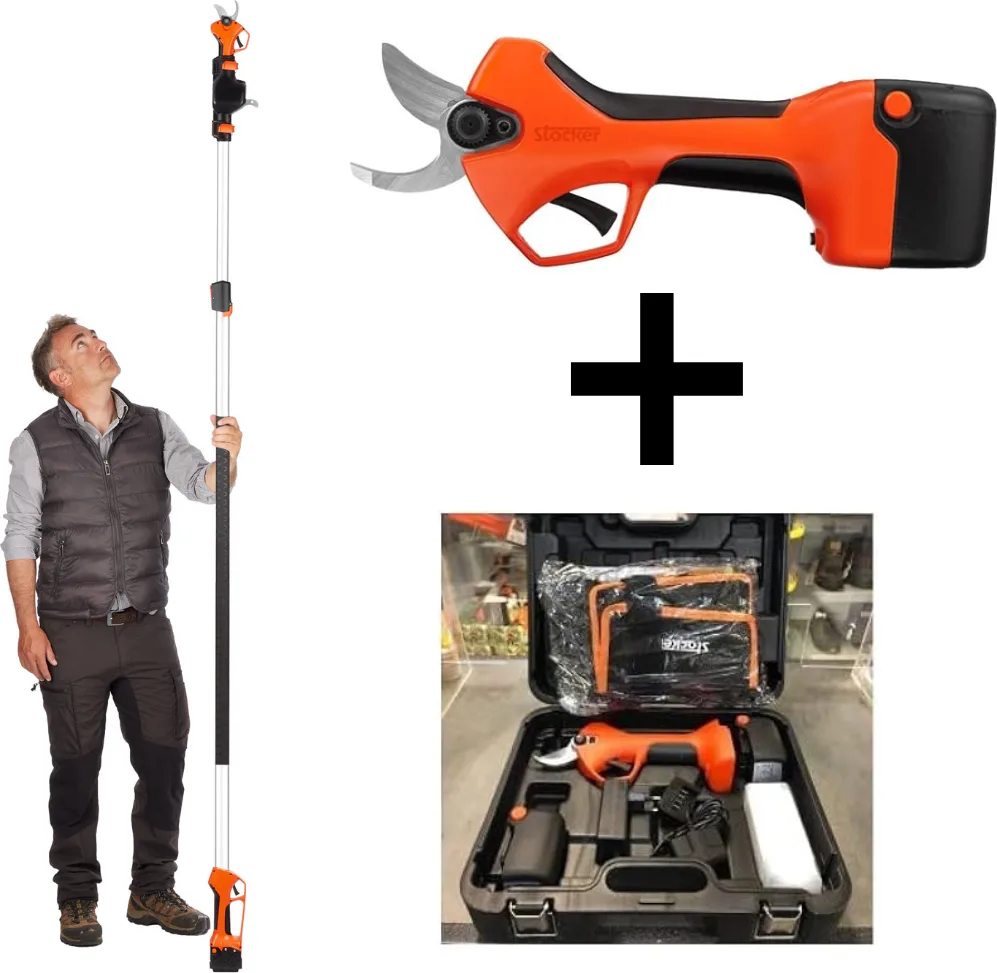 Stocker Tijera Poda a Bateria Magma E- TP35 con Mango Telescopico 155 - 235 cm 2 bateria y cargador incluidos — foto principal