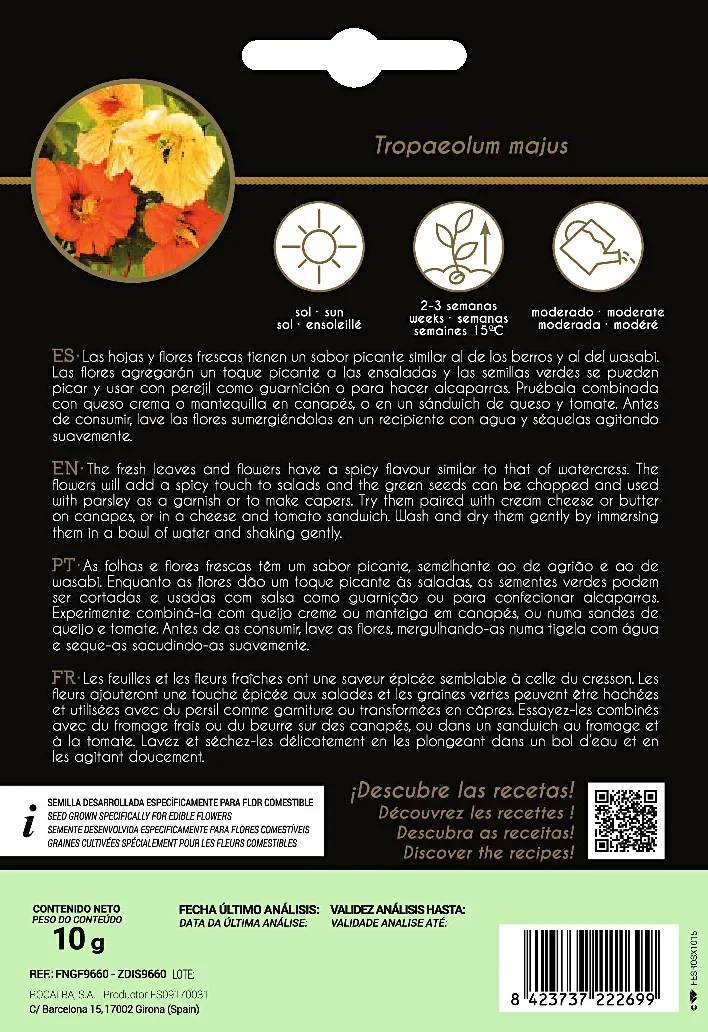 Semilla Flor Comestible Capuchina — foto 2