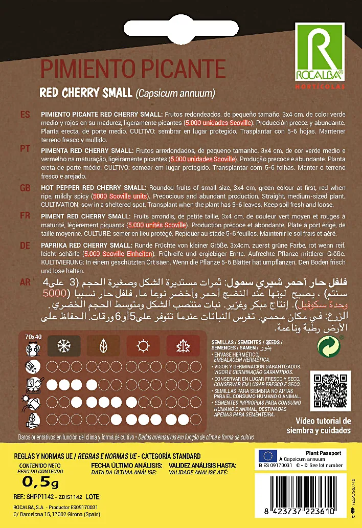 Semilla Pimiento Picante Red Cherry Small — foto 2