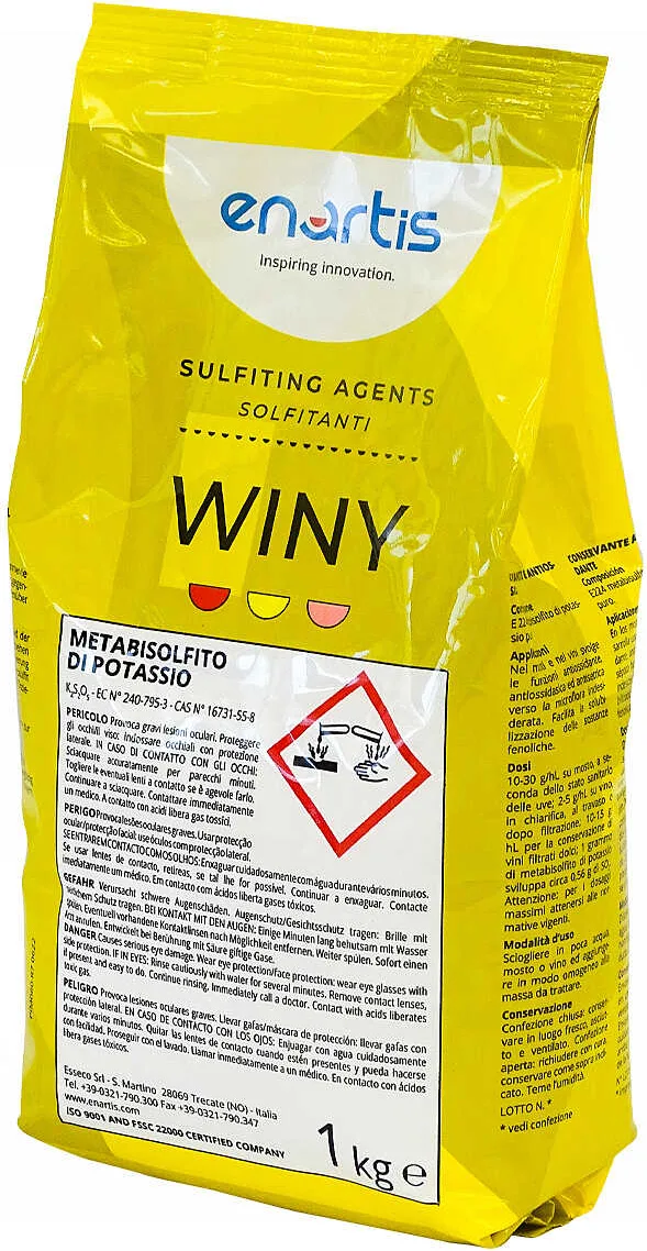 Metabisulfito De Potasio Vino Enartis Winy 1 Kg