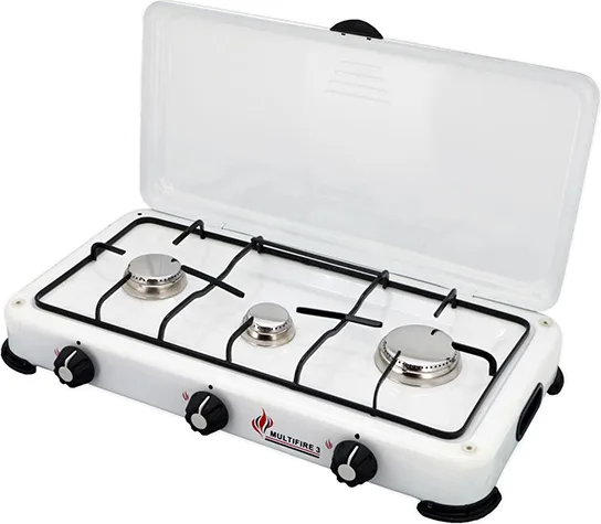 Cocina Portatil Gas 3 Fuegos