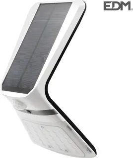 Luz solar exterior jardín recargable con sensor de presencia Edm blanca 430 lumnes