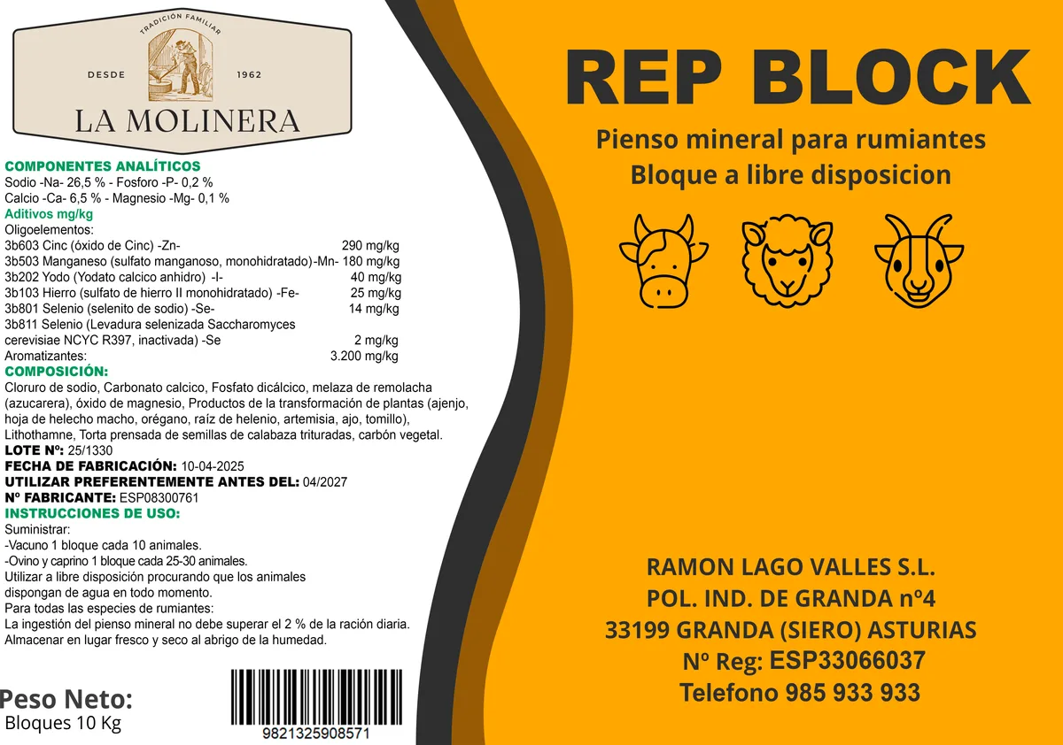 Bloque Nutraceutico Repblock 10 kg — foto 5