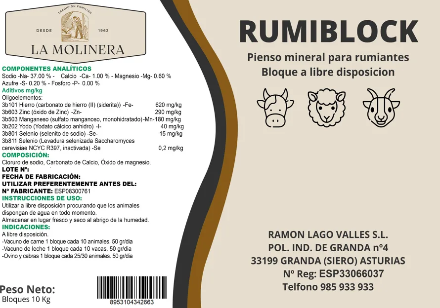 Bloque Mineral Rumiblock 10 kg — foto 4